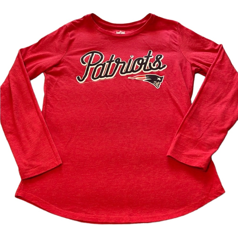 NFL Team Apparel Patriots Long Sleeve Red T-Shirt
